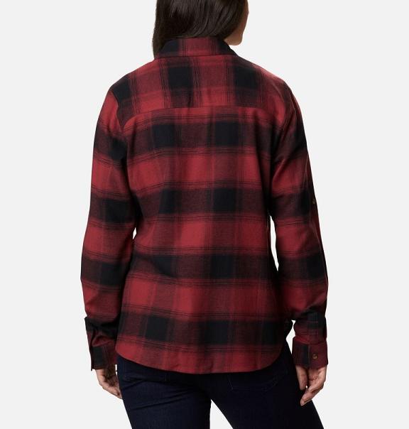 Columbia Pine Street Shirts Red For Women's NZ64280 New Zealand